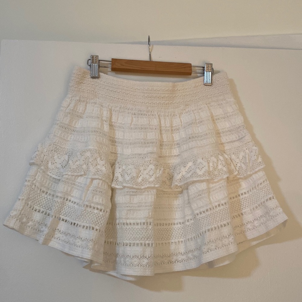 Aerie White Ruffle Skirt - Size M